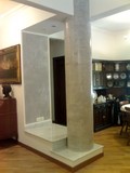 Colonna effetto marmo realizzata  in stucco  veneziano